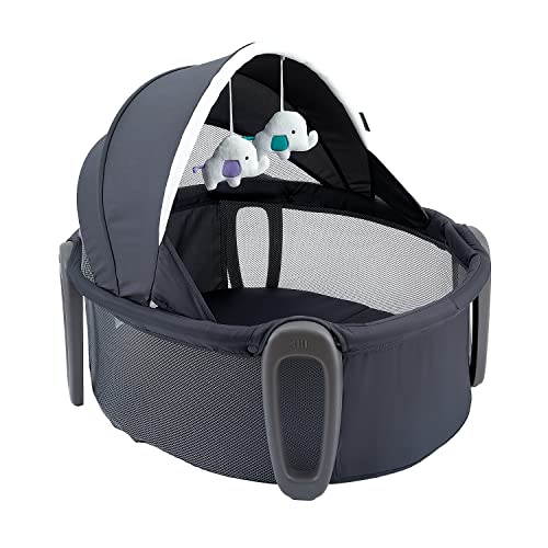 Pamo babe Portable Bassinet and Play Space On-The-Go Baby Dome with Toys and Canopy Travel Crib for Newborn - Thumbnail 6
