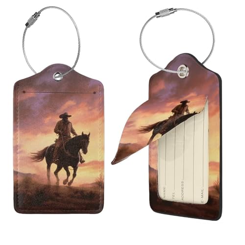 Étiquette de bagage cowboy pour repérer facilement votre valise à l'aéroport