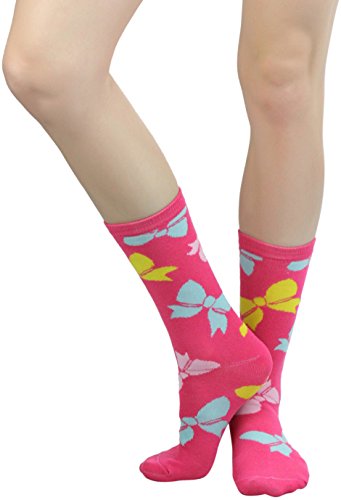 Image of ToBeInStyle Women's Pack of 6 or 12 Fashion Printed Crew Socks