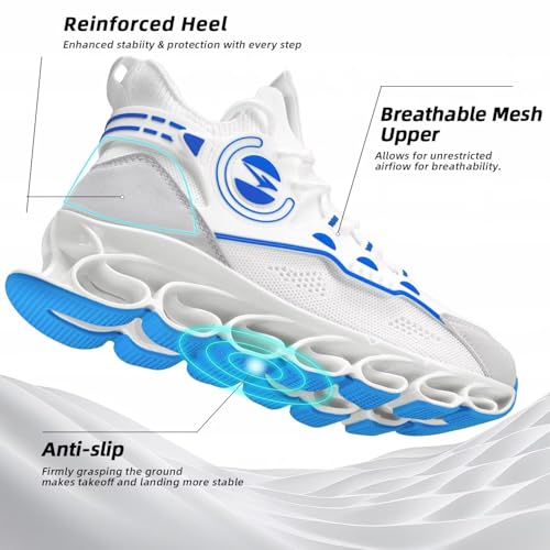 Image of Men's Running Shoes Fashion Sneakers Breathable Blade Non Slip Walking Shoes Gym Sport Trainer Athletic