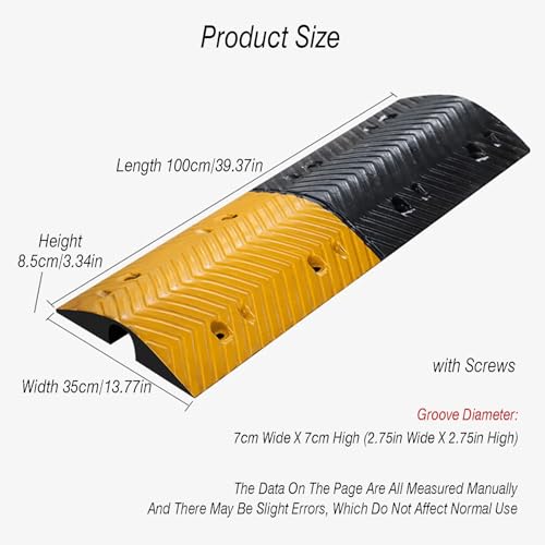 Ralentisseur en caoutchouc et rampe de protection de câbles modulaire Taille 1