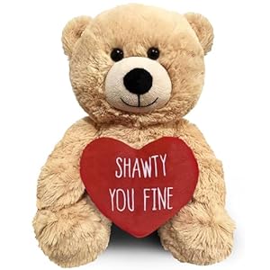 Shawty You Fine – 10″ Teddy Bear – Couples Gifts for Her Him – Funny Stuffed Animal for Girlfriend, Boyfriend, Best Friend – Birthday, Engagement, Valentines, Anniversary, Wedding