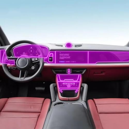 Film PPF anti-rayures pour console Porsche Cayenne 2024 LCD