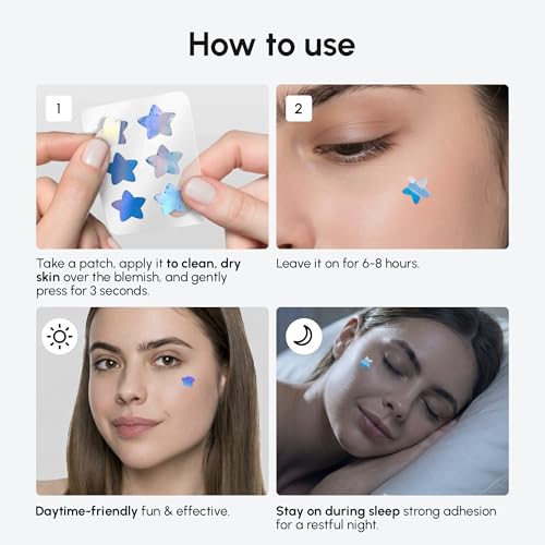 MAREE Pimple Patches for Face - Holographic Acne Patches for Teens - 144 Ct