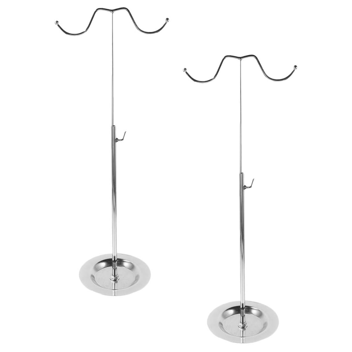 Expositor de Bolsos Ajustable de Acero Inoxidable Doble Colgador y Bordes Lisos para Tienda y Hogar, Paquete de 2 Piezas, Protege Bolsos del Desgaste