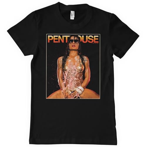T-Shirt Penthouse August 2007 Cover Homme Noir Taille M Mode Vintage