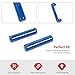 Jimen Compatible with Jeep Wrangler JL JLU & Jeep Gladiator JT 2018-2024, 1 Pair Car Front Windshield Hinge Cover Trim (Blue)