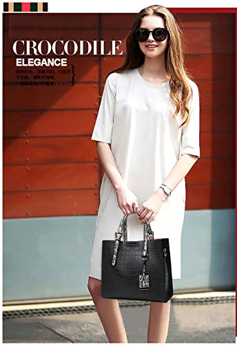 Bolso Tote de Mujer con Asa y Estampado Cocodrilo miniatura 2