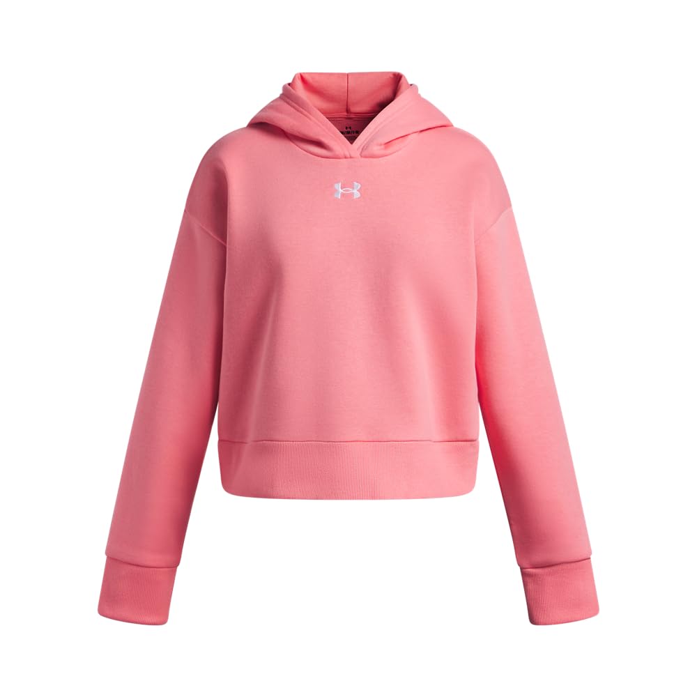 Under Armour UA Rival Fleece Hoodie - Bittersweet Pink/White - YMD, Bittersweet Pink/Weiß, 68