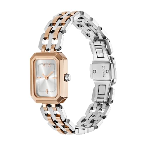Image of Armani Exchange A|X Women's Two-Hand Rectangular Watch, Stainless Steel Watches for Women