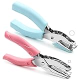 BEIJITA 2 Pack Single Hole Puncher Handheld Hole Paper Punch 1/4 & 1/8 Inch Diameter Circle Puncher...