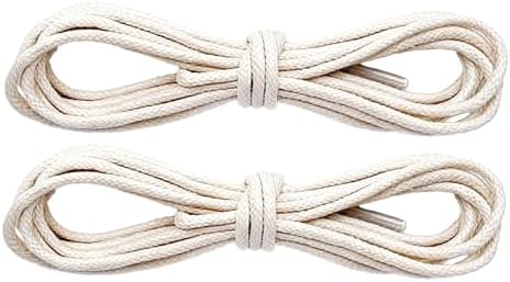 2 pares de cordones redondos (2,5 mm), color beige y marrón