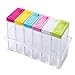 Produktbild GEZICHTA 6 Stück/Set Gewürzbox, Küche Gewürzflaschen Aufbewahrungsbehälter mit Tablett Transparente Salz Aufbewahrungsbox Küchenzubehör Gewürztöpfe Pfeffer-Aufbewahrungsbox Organizer