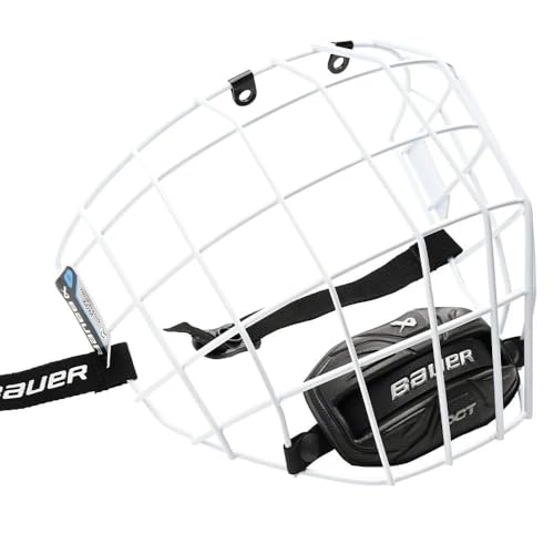 Bauer Hockey II Face Mask Cage (2023) (I2 (Black Outside/White Inside), Medium)