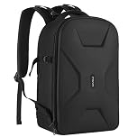 MOSISO Camera Backpack, DSLR/SLR/Mirrorless Photography Camera Bag 15-16 inch Waterproof Hardshell Case with Tripod Holder&Laptop Compartment Compatible with Canon/Nikon/Sony, Black