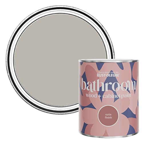 Image of Rust-Oleum Grey Moisture Resistant Bathroom Wood and Cabinet Paint in Satin Finish - Gorthleck 750ml