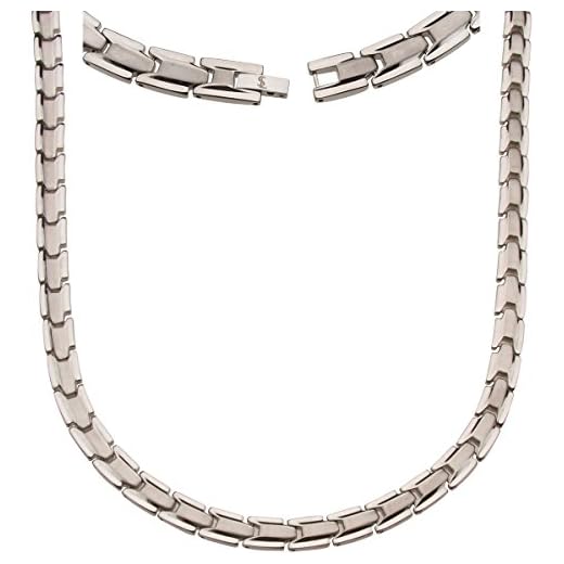 Smarter LifeStyle Elegant Titanium Magnetic Therapy Necklace for Men And Women, Pain Relief for Neck Arthritis Migraine Headaches Shoulders and Back - Magnetic Necklaces for Men And Women (Silver)