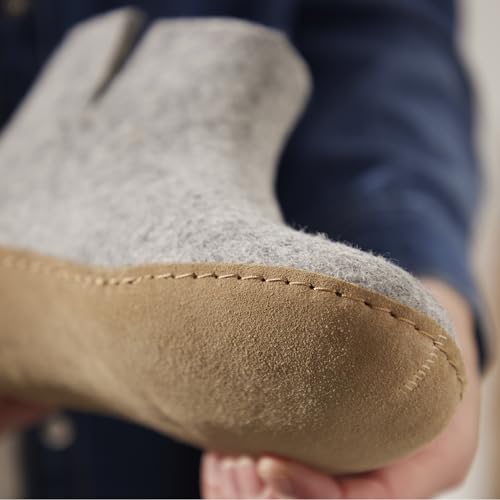 Glerups Boot Slippers Women and Men with Leather Sole | Unisex Wool Slipper Boots with Leather Sole | Comfy Men's and Women's Slipper Boots | Cozy Gents and Ladies Boot Slippers4
