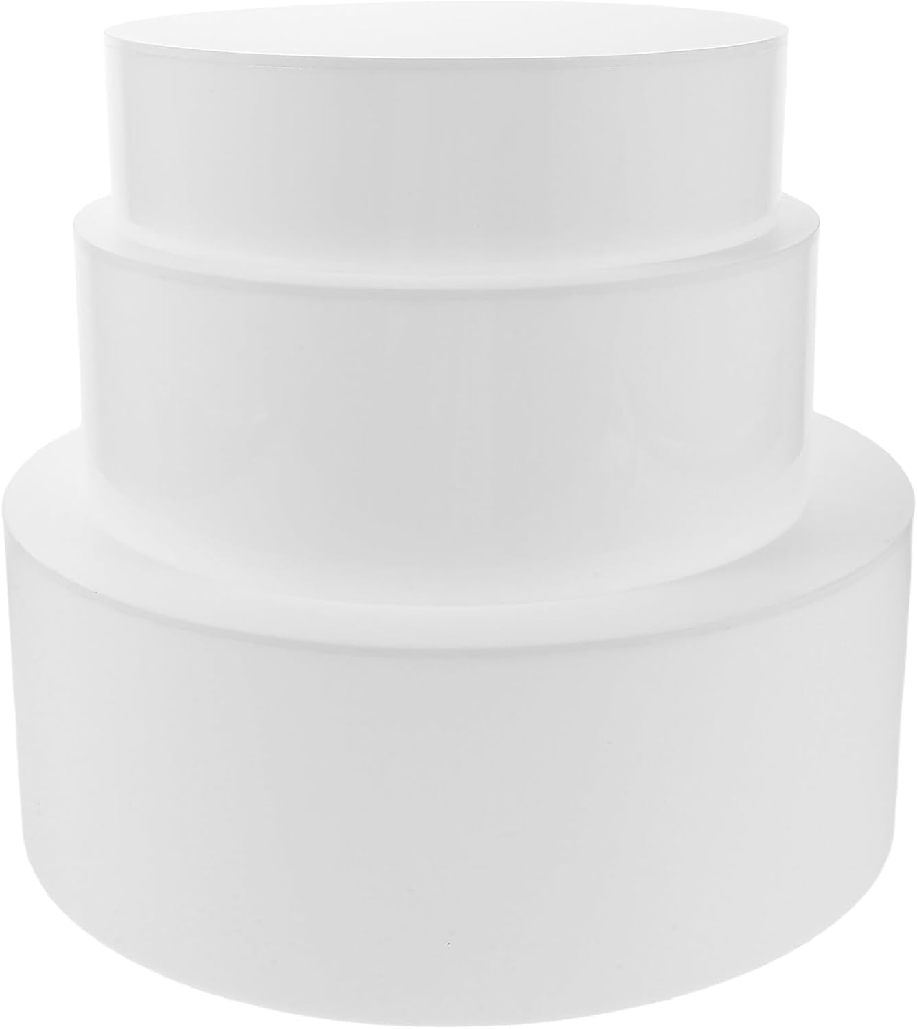 3pcs round Acrylic Food Display Risers Cylinder Dessert Stand Buffet Holder for Wedding Party Cake Table and Cosmetic Organizer White Nesting Set
