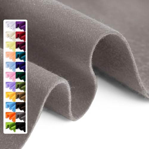 Image of Light Gray Soft Felt Sheet, 36 inch x 36 inch, 1.6mm Thick Acrylic Felt Fabric | Premium Craft Felt for Sewing, DIY Projects, Decorations, Art, and School Projects