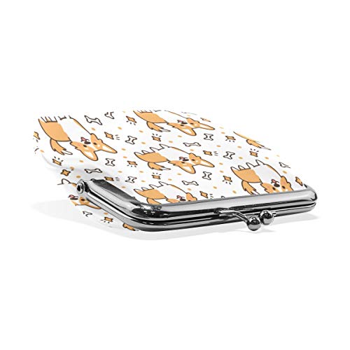 Zzaeo Cute Dog Breed Welsh Corgi Coin Purse For Women And Girls Coin Pouch With Kiss-Lock Buckle Cute Money Bag Retro Change Holder Small Coin Wallet Cards Holder #TOP2
