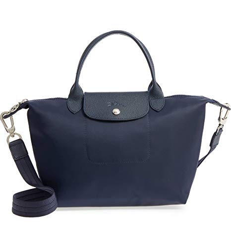 Longchamp Small Le Pliage Neo Nylon Top Handle Bag Navy