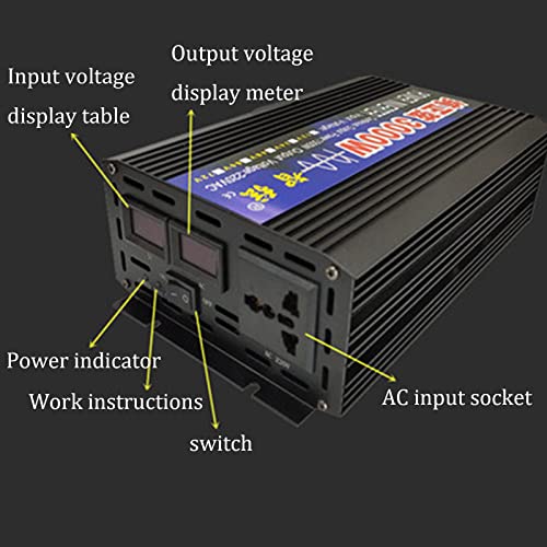 Onduleur de puissance haute performance 5000W 6000W 8000W à signal pur LCD