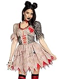 Leg Avenue Women's Deadly Voodoo Doll Halloween Costume, Multicolor, Medium-Large