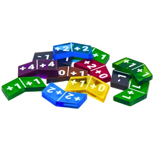 Futhark MTG Stat Counters/Buff Counters for Magic The Gathering - Set of 60 Color Coded MTG Tokens - Improved Gameplay with This Great Magic The Gathering Gift