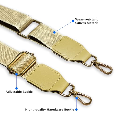 Image of Purse Strap Crossbody Wide Shoulder Strap Adjustable Canvas Straps Replacement Belts for Handbag, Crossbody Bag
