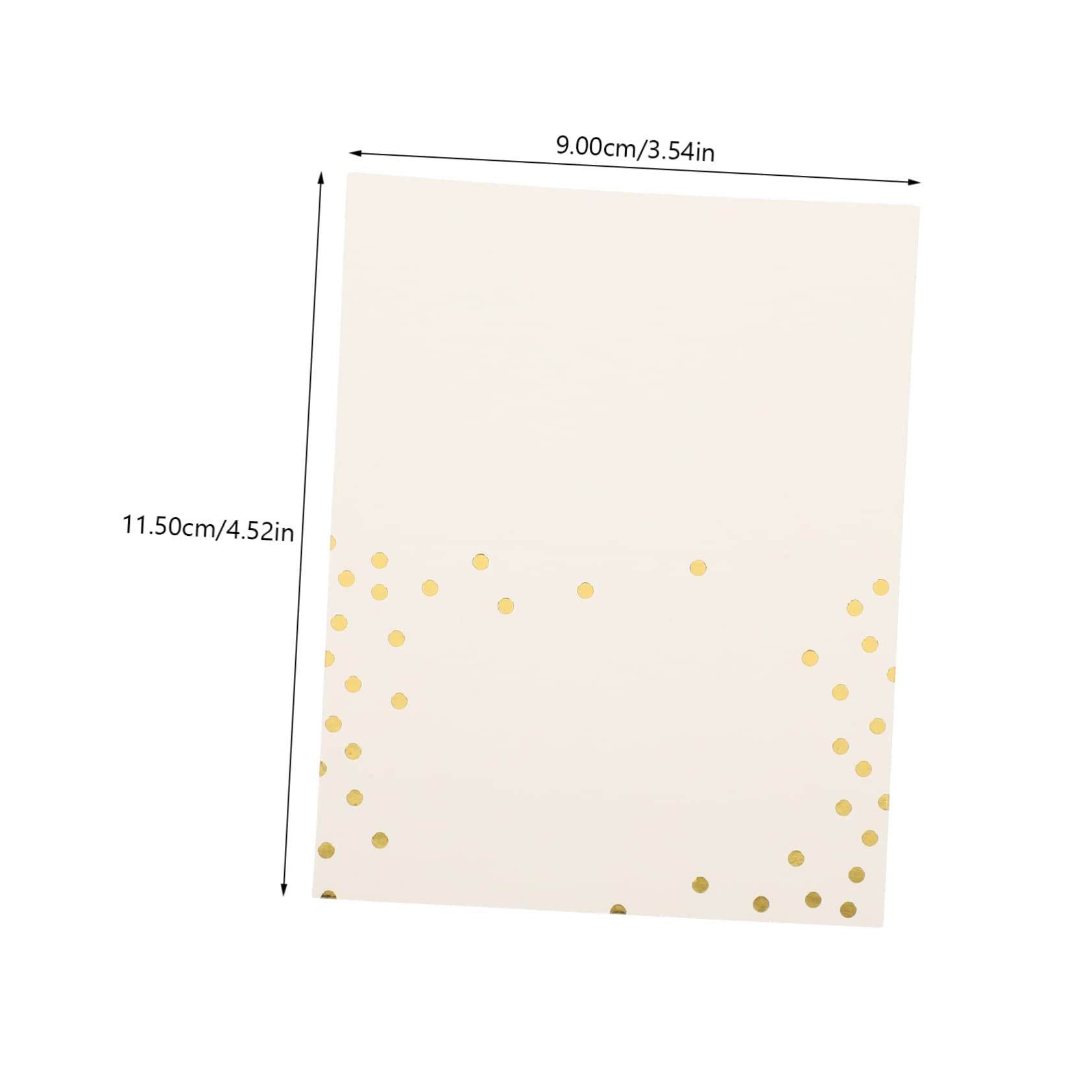 Alipis 50pcs Elegant Gold Dot Table Name Cards for Meal Choice Place Cards Seating for Wedding Banquets