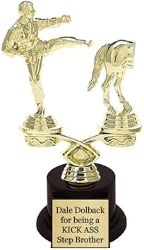 Kick Ass Trophy for Corporate Events, Sports Championships, Tournaments, Award Competitions with Custom Personalized Text 8 in Tall