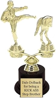 Kick Ass Trophy for Corporate Events, Sports Championships, Tournaments, Award Competitions with Custom Personalized Text (8 in Tall)