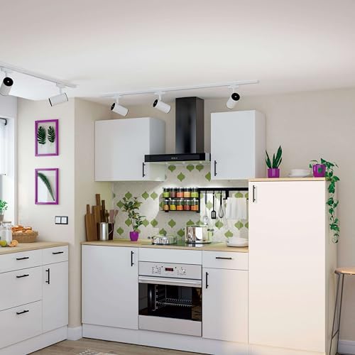 Bricohabitat Módulo Alto de Cocina para Colgar 40 cm Mueble Alto Cocina Moderna Kira en Blanco Brillo 40x59x34 cm - imagen 8