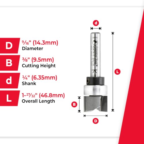 Image of Amana Tool - 45474-S Carbide Tipped Dado Clean Out 9 /16 Dia x 1 /4 Shank with Up