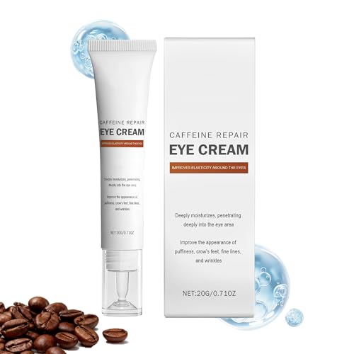 Koffein Augencreme 20g, Intensive Anti-Falten Pflege, mildert Augenringe und Tränensäcke