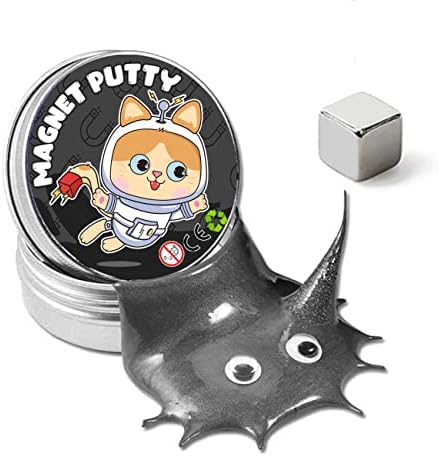 Tiferr Magnetic Slime Putty with Magnet for Kids,Magnet Slime Putty Adult, Classroom Prizes ,School Supplies,Sensory Fidget Toy Set for Kids and Adults (Black)