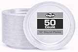 Hanna K. Signature Collection 50 Count Plastic Plate, 10-Inch, Clear