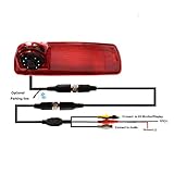 Vivaro Rear View Camera on 3rd Brake Light Roof Edge Parking Aid (NTSC) for Vauxhall Vivaro X82 Mk3 Opel Vivaro Trafic Talento 2015-2019 Suitable for Car Radio DVD - Image 5