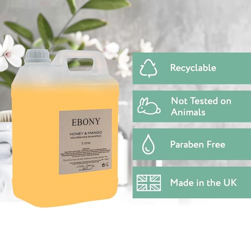 Walter Geering Ebony Hand & Body Lotion 5L Refill Pack of 2 - Honey & Mango Scent, Ideal for Topping Up 300ml Dispensers, Nourishing, Bulk Buy for Hotels & Spas - Image 4