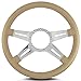 Steering Wheel Mark 9 El egante Pol. w/Tan Wrap