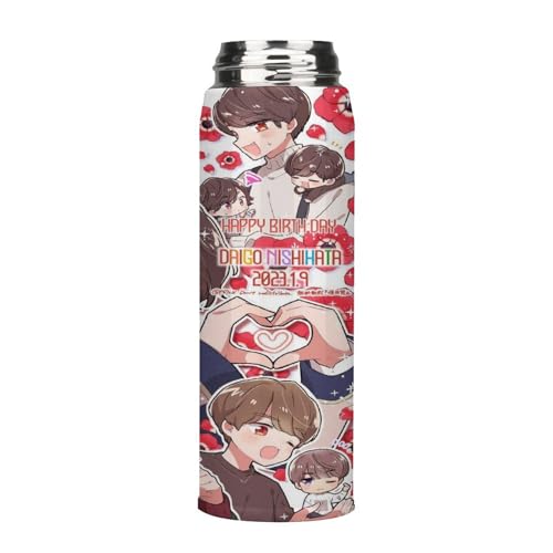 水筒 なにわ男子 西畑 大吾 大西 流星 道枝 駿佑 高橋 恭平 長尾 謙杜 藤原 丈一郎 大橋 和也 LED温度表示 魔法瓶 ウォーターボトル 誕生日 軽量 保温 直飲み 保温する 大容量 水カップ コップ 500ML