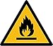 Matières inflammables - Autocollant vinyl waterproof - L.200mm x H.200mm
