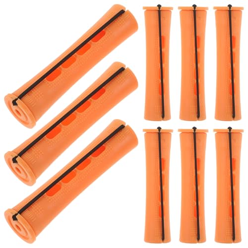 Angoily 30 Rulos de Plástico para Permanente Tapa Kit de Ondas Cabello de 22 CM Rulos Redondos para Cabello Set de 30 Piezas para Uso Casa y Salón de Belleza