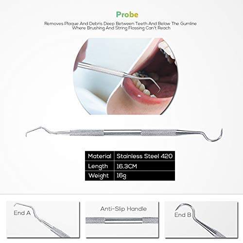 Vaclav Ferramentas dentárias para dentistas, raspadores de tártaro de aço inoxidável, palitos de den