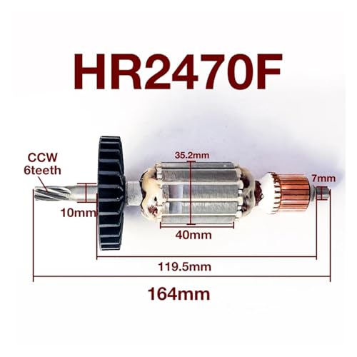 CAARLA HR2470F Armature Rotor Accessories for HR2470F HR2460 Hammer Armature Rotor Stator Coil Anchor Replacement(Stator)