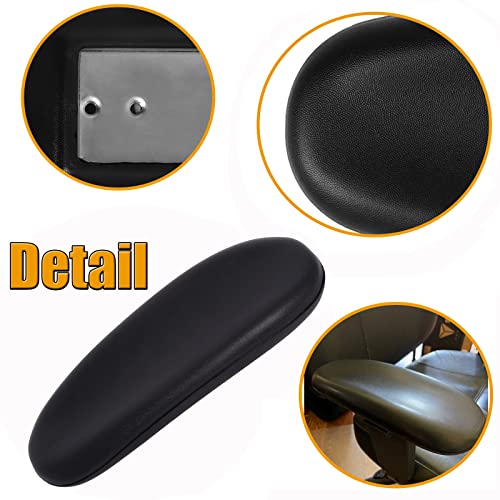 Office Chair Replacement Armrest Arm Pads Caps Fits Univeral 4" Mounting Hole With Mounting Hole Patterns Screws(1 Pair) Black #TOP3