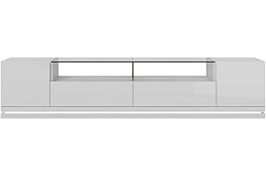 Manhattan Comfort Vanderbilt Contemporary TV Stand with LED Lights