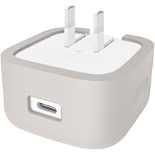 Gray Silicone Charger Cover for Apple 40W Dynamic Power Adapter 2025 | 40W Charger Case Shock Resistant Compatible with iPhone 17/16/15, MacBook Air 13/15 M5/M4 A3448, iPad Pro Perfect for home
