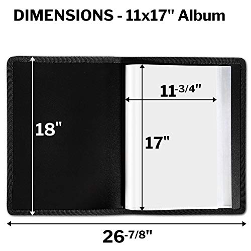image for Dunwell Art Portfolio 11x17 (Black, 1 Pack), Large Portfolio Folder fo